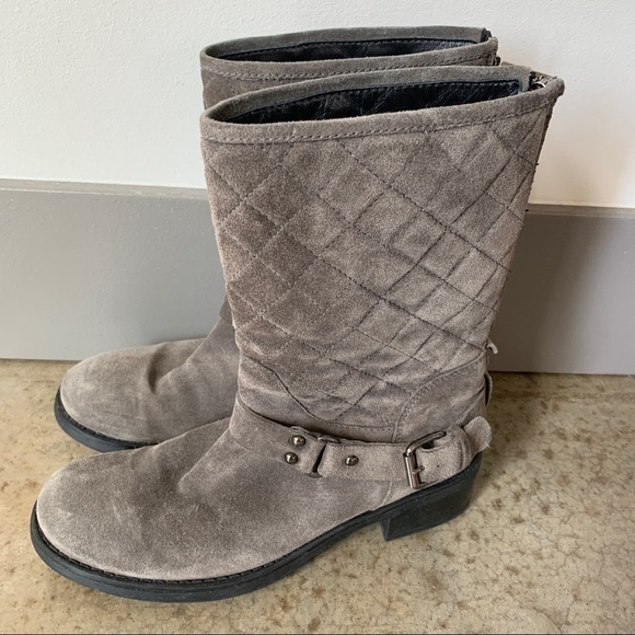 Aquatalia by Marvin K. Gray Quilted Boots Size 7 - Picture 2 of 9